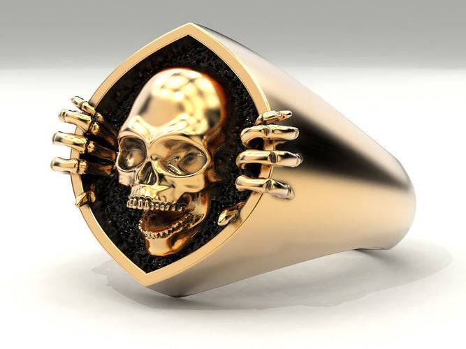 It's Alive Skull Ring | Loni Design Group | Rings  | Men's jewelery|Mens jewelery| Men's pendants| men's necklace|mens Pendants| skull jewelry|Ladies Jewellery| Ladies pendants|ladies skull ring| skull wedding ring| Snake jewelry| gold| silver| Platnium|