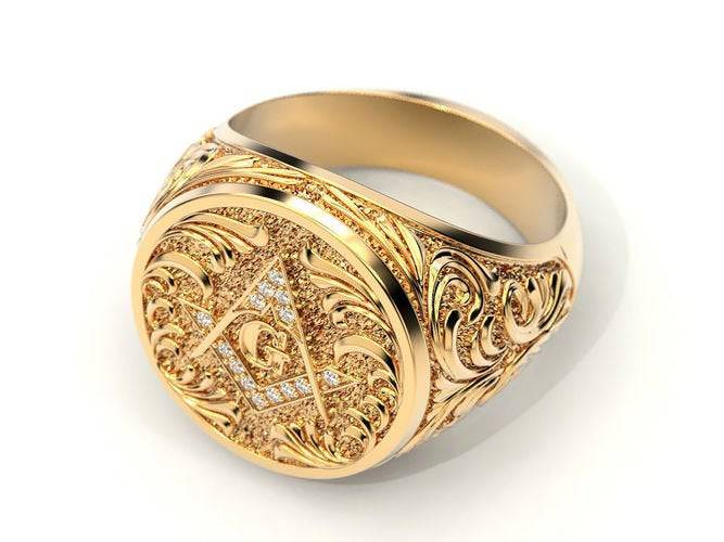 Fellowcraft Masonic Ring | Loni Design Group | Rings  | Men's jewelery|Mens jewelery| Men's pendants| men's necklace|mens Pendants| skull jewelry|Ladies Jewellery| Ladies pendants|ladies skull ring| skull wedding ring| Snake jewelry| gold| silver| Platnium|