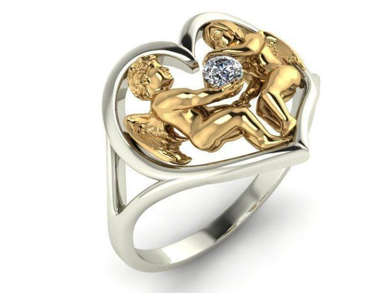Angel Kids Heart Ring | Loni Design Group | Engagement Rings  | Men's jewelery|Mens jewelery| Men's pendants| men's necklace|mens Pendants| skull jewelry|Ladies Jewellery| Ladies pendants|ladies skull ring| skull wedding ring| Snake jewelry| gold| silver| Platnium|