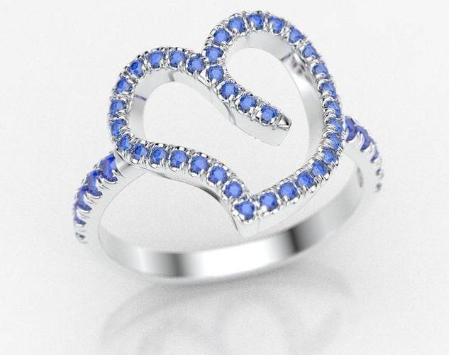 Abby Heart Ring | Loni Design Group | Rings  | Men's jewelery|Mens jewelery| Men's pendants| men's necklace|mens Pendants| skull jewelry|Ladies Jewellery| Ladies pendants|ladies skull ring| skull wedding ring| Snake jewelry| gold| silver| Platnium|