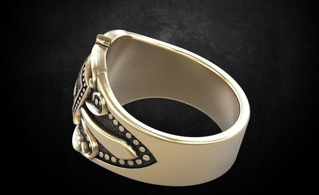 Crusader Shield Ring | Loni Design Group | Rings  | Men's jewelery|Mens jewelery| Men's pendants| men's necklace|mens Pendants| skull jewelry|Ladies Jewellery| Ladies pendants|ladies skull ring| skull wedding ring| Snake jewelry| gold| silver| Platnium|