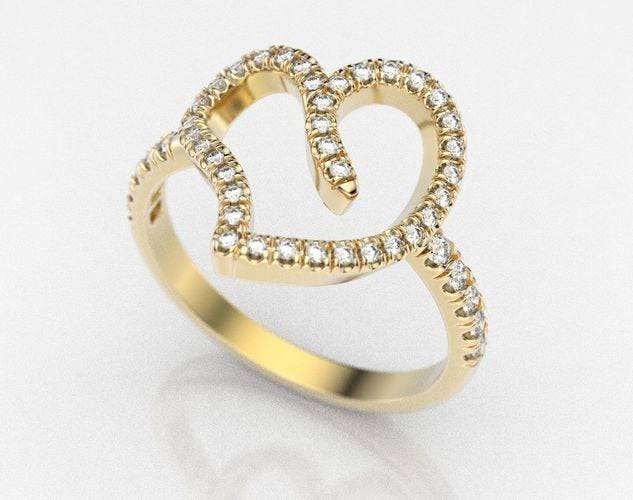 Abby Heart Ring | Loni Design Group | Rings  | Men's jewelery|Mens jewelery| Men's pendants| men's necklace|mens Pendants| skull jewelry|Ladies Jewellery| Ladies pendants|ladies skull ring| skull wedding ring| Snake jewelry| gold| silver| Platnium|