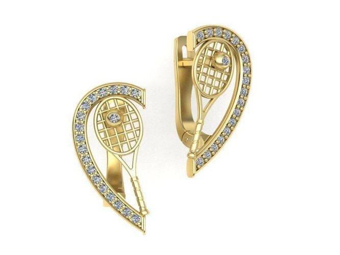 Wimbledon Tennis Earrings | Loni Design Group | Earrings  | Men's jewelery|Mens jewelery| Men's pendants| men's necklace|mens Pendants| skull jewelry|Ladies Jewellery| Ladies pendants|ladies skull ring| skull wedding ring| Snake jewelry| gold| silver| Platnium|
