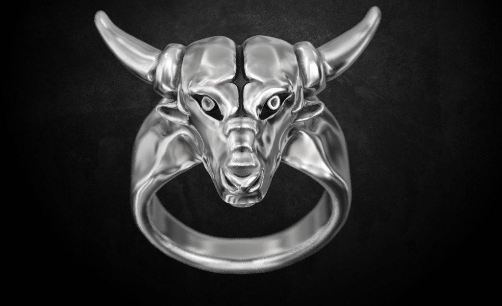 Stampede Bull Ring | Loni Design Group | Rings  | Men's jewelery|Mens jewelery| Men's pendants| men's necklace|mens Pendants| skull jewelry|Ladies Jewellery| Ladies pendants|ladies skull ring| skull wedding ring| Snake jewelry| gold| silver| Platnium|