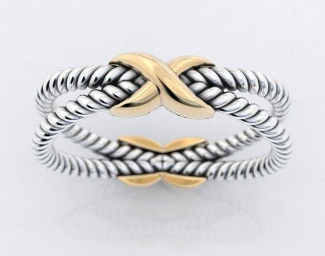 X Marks The Spot Rope Ring | Loni Design Group | Rings  | Men's jewelery|Mens jewelery| Men's pendants| men's necklace|mens Pendants| skull jewelry|Ladies Jewellery| Ladies pendants|ladies skull ring| skull wedding ring| Snake jewelry| gold| silver| Platnium|