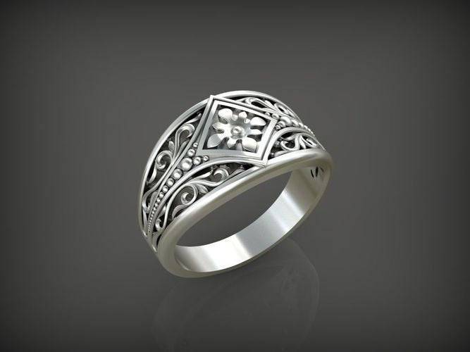 1 gram gold forming red stone with diamond antique design ring for men –  Soni Fashion®