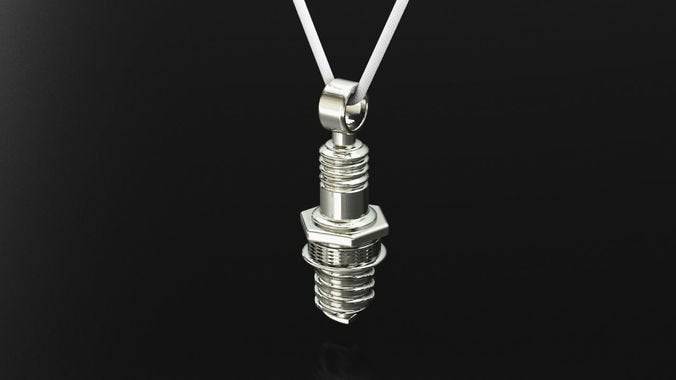 Nut and Screw Pendant *10k/14k/18k White, Yellow, Rose, Green Gold, Gold Plated & Silver* Tool Bolt Mechanic Washer Builder Charm Necklace | Loni Design Group |   | Men's jewelery|Mens jewelery| Men's pendants| men's necklace|mens Pendants| skull jewelry|Ladies Jewellery| Ladies pendants|ladies skull ring| skull wedding ring| Snake jewelry| gold| silver| Platnium|