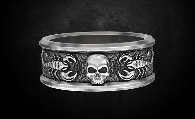 Silver skull ring | Amar Gems