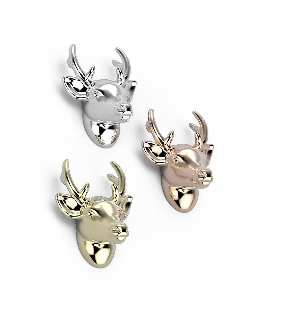 Faline Stag Pendant *10k/14k/18k White, Yellow, Rose, Green Gold, Gold Plated & Silver* Animal Hunter Deer Vet Pet Zoo Necklace Charm Gift | Loni Design Group |   | Men's jewelery|Mens jewelery| Men's pendants| men's necklace|mens Pendants| skull jewelry|Ladies Jewellery| Ladies pendants|ladies skull ring| skull wedding ring| Snake jewelry| gold| silver| Platnium|