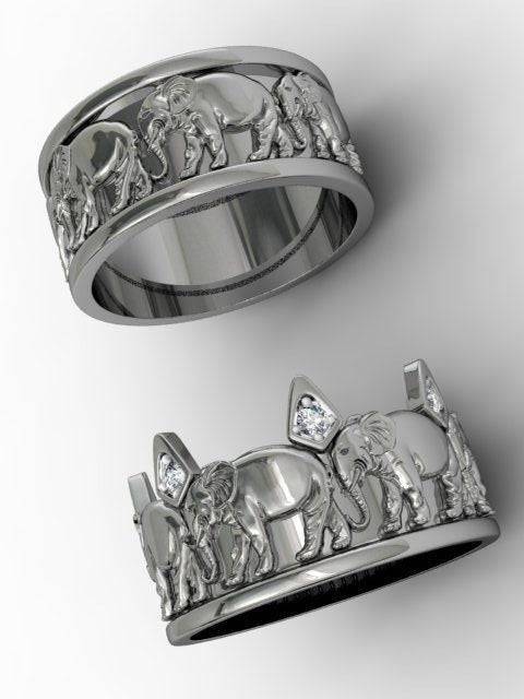 Manny Elephant Ring | Loni Design Group | Rings  | Men's jewelery|Mens jewelery| Men's pendants| men's necklace|mens Pendants| skull jewelry|Ladies Jewellery| Ladies pendants|ladies skull ring| skull wedding ring| Snake jewelry| gold| silver| Platnium|