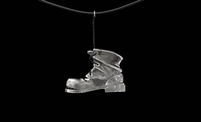 My Favorite Boot Pendant *10k/14k/18k White, Yellow, Rose, Green Gold, Gold Plated & Silver* Shoe Timberlands Clothing Charm Necklace Gift | Loni Design Group |   | Men's jewelery|Mens jewelery| Men's pendants| men's necklace|mens Pendants| skull jewelry|Ladies Jewellery| Ladies pendants|ladies skull ring| skull wedding ring| Snake jewelry| gold| silver| Platnium|