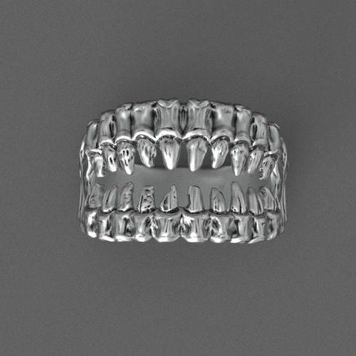 Jaws Of Death Teeth Ring | Loni Design Group | Rings  | Men's jewelery|Mens jewelery| Men's pendants| men's necklace|mens Pendants| skull jewelry|Ladies Jewellery| Ladies pendants|ladies skull ring| skull wedding ring| Snake jewelry| gold| silver| Platnium|