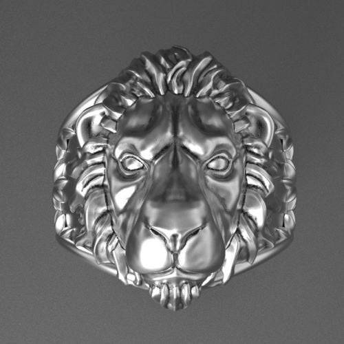 Aged Palladium Finish Lion Head Ring | GUCCI® US