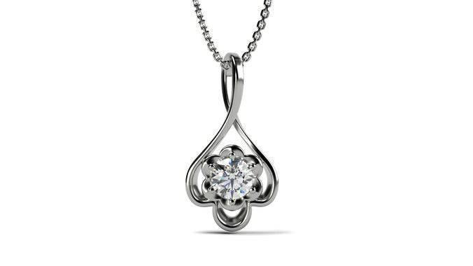 Flower Of Love Pendant *0.80 Carat Moissanite With 10k/14k/18k White, Yellow, Rose, Green Gold, 22k Gold Plated & Silver* Charm Necklace | Loni Design Group |   | Men's jewelery|Mens jewelery| Men's pendants| men's necklace|mens Pendants| skull jewelry|Ladies Jewellery| Ladies pendants|ladies skull ring| skull wedding ring| Snake jewelry| gold| silver| Platnium|