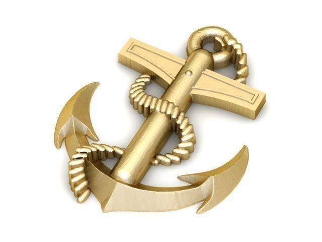 Pirates Life For Me Anchor Pendant *10k/14k/18k White, Yellow, Rose, Green Gold, Gold Plated & Silver* Boat Ship Sailor Navy Charm Necklace | Loni Design Group |   | Men's jewelery|Mens jewelery| Men's pendants| men's necklace|mens Pendants| skull jewelry|Ladies Jewellery| Ladies pendants|ladies skull ring| skull wedding ring| Snake jewelry| gold| silver| Platnium|