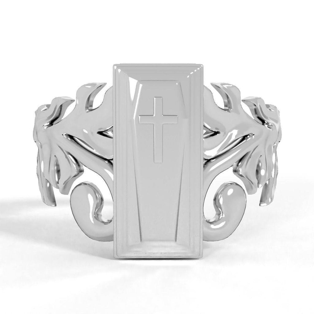 Vampire Coffin Ring | Loni Design Group | Rings  | Men's jewelery|Mens jewelery| Men's pendants| men's necklace|mens Pendants| skull jewelry|Ladies Jewellery| Ladies pendants|ladies skull ring| skull wedding ring| Snake jewelry| gold| silver| Platnium|
