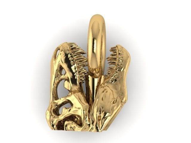 Jurassic Park Dinosaur Pendant *10k/14k/18k White, Yellow, Rose, Green Gold, Gold Plated & Silver* T-Rex Animal Fossil Skull Charm Necklace | Loni Design Group |   | Men's jewelery|Mens jewelery| Men's pendants| men's necklace|mens Pendants| skull jewelry|Ladies Jewellery| Ladies pendants|ladies skull ring| skull wedding ring| Snake jewelry| gold| silver| Platnium|