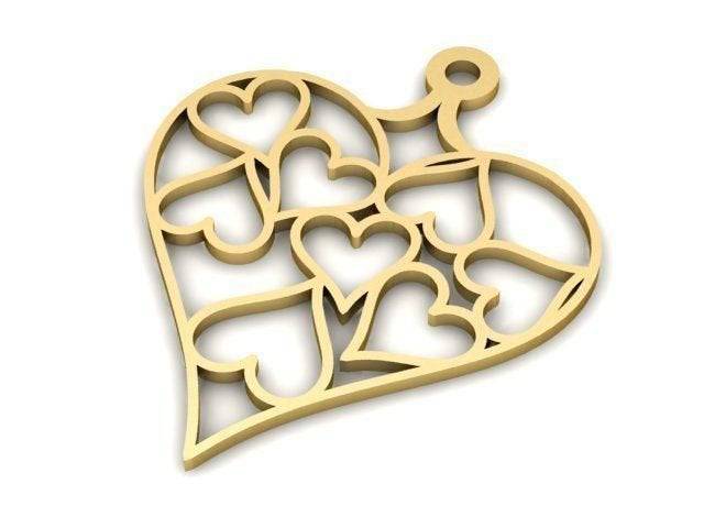 My Hearts Full Of Love Pendant *10k/14k/18k White, Yellow, Rose, Green Gold, Gold Plated & Silver* Women Woman Girl Charm Necklace Gift | Loni Design Group |   | Men's jewelery|Mens jewelery| Men's pendants| men's necklace|mens Pendants| skull jewelry|Ladies Jewellery| Ladies pendants|ladies skull ring| skull wedding ring| Snake jewelry| gold| silver| Platnium|