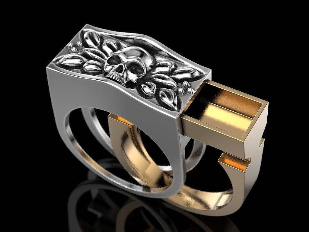Houdini Secret Compartment Ring | Loni Design Group | Rings  | Men's jewelery|Mens jewelery| Men's pendants| men's necklace|mens Pendants| skull jewelry|Ladies Jewellery| Ladies pendants|ladies skull ring| skull wedding ring| Snake jewelry| gold| silver| Platnium|