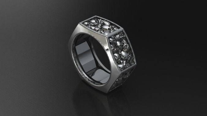 Bolt Skull Ring | Loni Design Group | Rings  | Men's jewelery|Mens jewelery| Men's pendants| men's necklace|mens Pendants| skull jewelry|Ladies Jewellery| Ladies pendants|ladies skull ring| skull wedding ring| Snake jewelry| gold| silver| Platnium|