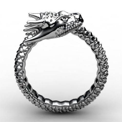 Ouroboros Dragon Ring | Loni Design Group | Rings  | Men's jewelery|Mens jewelery| Men's pendants| men's necklace|mens Pendants| skull jewelry|Ladies Jewellery| Ladies pendants|ladies skull ring| skull wedding ring| Snake jewelry| gold| silver| Platnium|