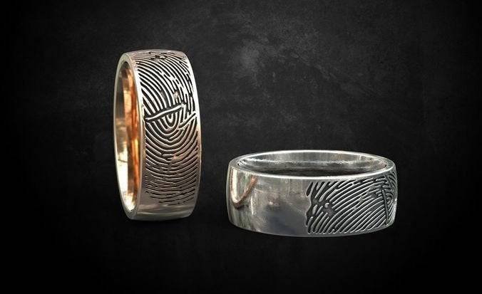 IAFIS Fingerprint Ring | Loni Design Group | Rings  | Men's jewelery|Mens jewelery| Men's pendants| men's necklace|mens Pendants| skull jewelry|Ladies Jewellery| Ladies pendants|ladies skull ring| skull wedding ring| Snake jewelry| gold| silver| Platnium|