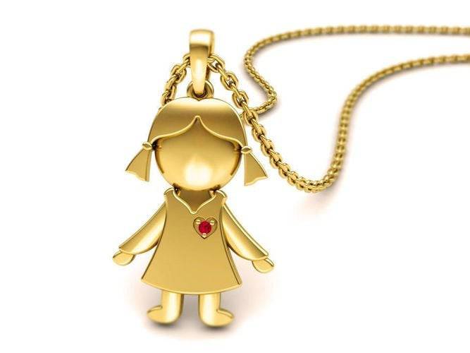Jill Birthstone Pendant *10k/14k/18k White, Yellow, Rose, Green Gold, Gold Plated & Silver* Girl Child Mom Dad Baby Heart Charm Necklace | Loni Design Group |   | Men's jewelery|Mens jewelery| Men's pendants| men's necklace|mens Pendants| skull jewelry|Ladies Jewellery| Ladies pendants|ladies skull ring| skull wedding ring| Snake jewelry| gold| silver| Platnium|