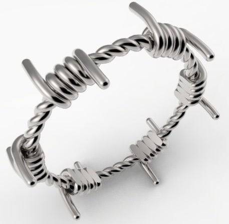 Stay Away Barbed Wire Ring | Loni Design Group | Rings  | Men's jewelery|Mens jewelery| Men's pendants| men's necklace|mens Pendants| skull jewelry|Ladies Jewellery| Ladies pendants|ladies skull ring| skull wedding ring| Snake jewelry| gold| silver| Platnium|