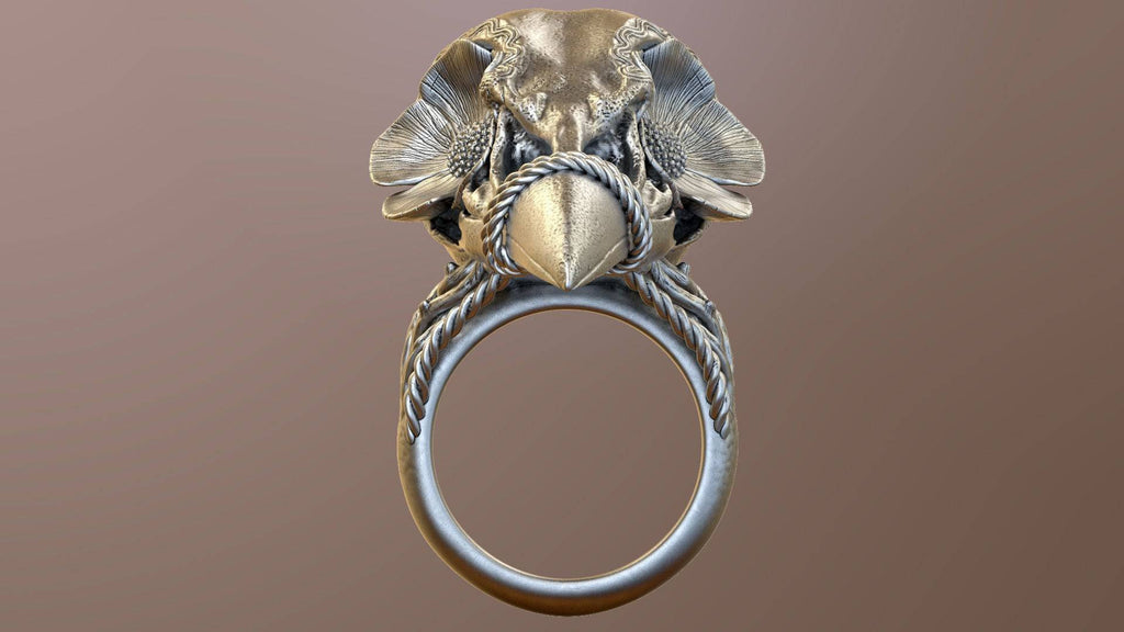 Heckle Bird Skull Ring | Loni Design Group | Rings  | Men's jewelery|Mens jewelery| Men's pendants| men's necklace|mens Pendants| skull jewelry|Ladies Jewellery| Ladies pendants|ladies skull ring| skull wedding ring| Snake jewelry| gold| silver| Platnium|
