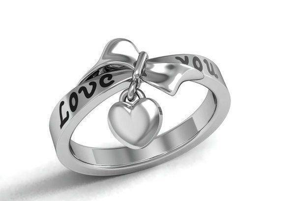 Dangling Heart Ring | Loni Design Group | Rings  | Men's jewelery|Mens jewelery| Men's pendants| men's necklace|mens Pendants| skull jewelry|Ladies Jewellery| Ladies pendants|ladies skull ring| skull wedding ring| Snake jewelry| gold| silver| Platnium|