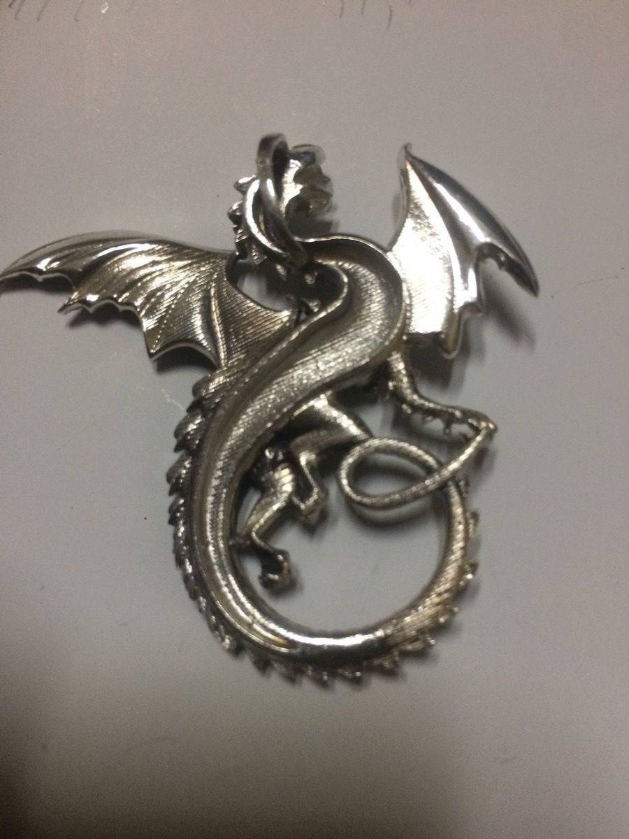 10pcs 25x15mm Alloy Silver Color Flying Dragon Charms Pendant