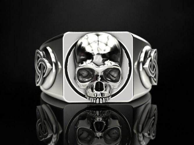 Trinity Skull Ring | Loni Design Group | Rings  | Men's jewelery|Mens jewelery| Men's pendants| men's necklace|mens Pendants| skull jewelry|Ladies Jewellery| Ladies pendants|ladies skull ring| skull wedding ring| Snake jewelry| gold| silver| Platnium|