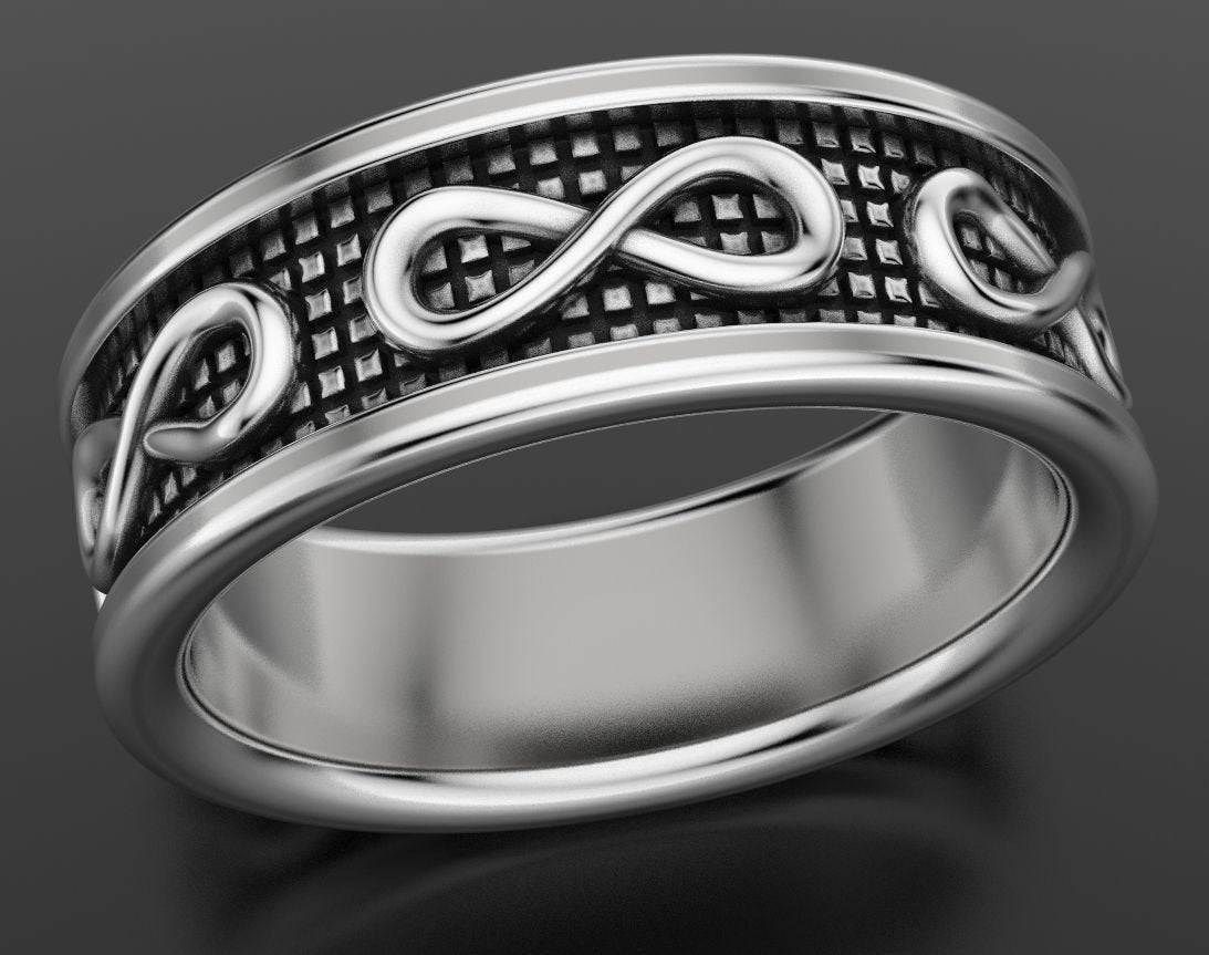 Infinity Rope Ring, Mens Tungsten Wedding Bands, Knot Ring, Eternity Ring |  Rings Paradise