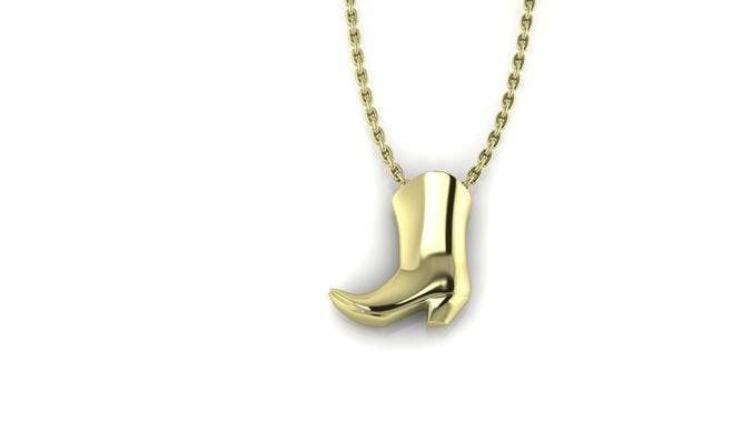 Ride 'Em Cowboy Boot Pendant *10k/14k/18k White, Yellow, Rose, Green Gold, Gold Plated & Silver*  Shoe Clothing Fashion Farm Necklace Charm | Loni Design Group |   | Men's jewelery|Mens jewelery| Men's pendants| men's necklace|mens Pendants| skull jewelry|Ladies Jewellery| Ladies pendants|ladies skull ring| skull wedding ring| Snake jewelry| gold| silver| Platnium|