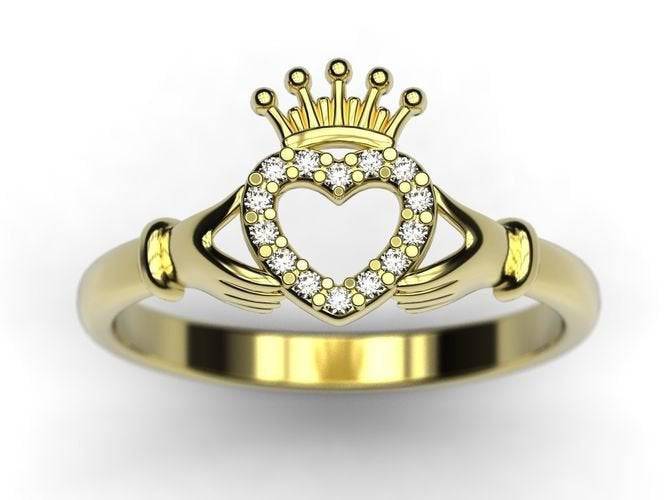 Classy Claddagh Ring | Loni Design Group | Rings  | Men's jewelery|Mens jewelery| Men's pendants| men's necklace|mens Pendants| skull jewelry|Ladies Jewellery| Ladies pendants|ladies skull ring| skull wedding ring| Snake jewelry| gold| silver| Platnium|