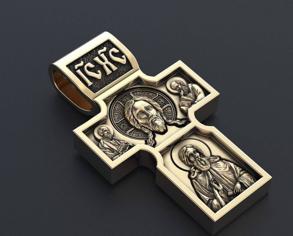 St George The Victorious Pendant *10k/14k/18k White, Yellow, Rose, Green Gold, Gold Plated & Silver* Crucifix Necklace Charm Jesus Christ | Loni Design Group |   | Men's jewelery|Mens jewelery| Men's pendants| men's necklace|mens Pendants| skull jewelry|Ladies Jewellery| Ladies pendants|ladies skull ring| skull wedding ring| Snake jewelry| gold| silver| Platnium|
