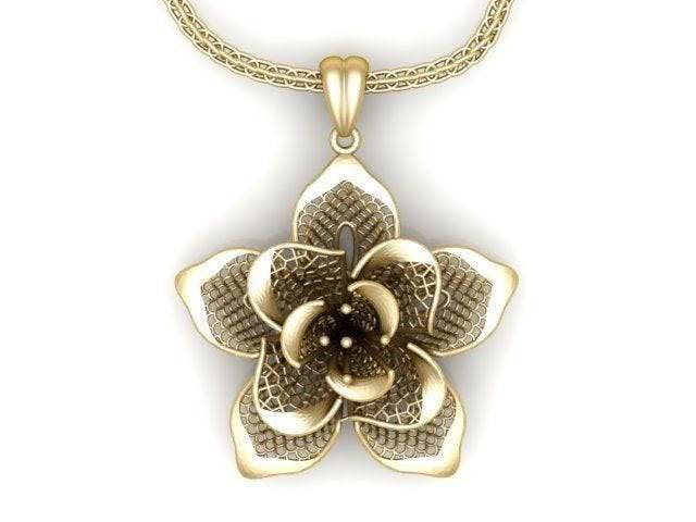 Holy Hibiscus Flower Pendant *10k/14k/18k White, Yellow, Rose Green Gold, Gold Plated & Silver* Nature Tulip Daisy Rose Charm Necklace Gift | Loni Design Group |   | Men's jewelery|Mens jewelery| Men's pendants| men's necklace|mens Pendants| skull jewelry|Ladies Jewellery| Ladies pendants|ladies skull ring| skull wedding ring| Snake jewelry| gold| silver| Platnium|
