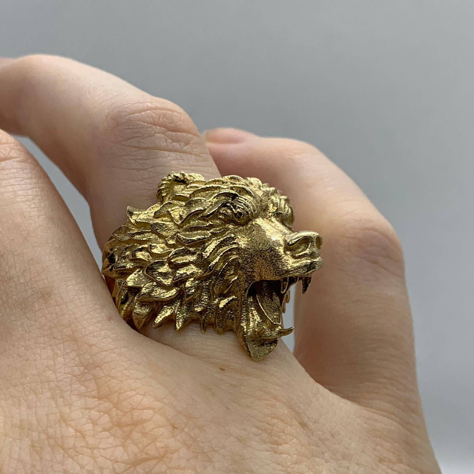 Grizzly Bear Ring | Loni Design Group Rings $569.25 | 10k Gold, 14k Gold ,  18k gold , .925 Sterling Silver & Platinum