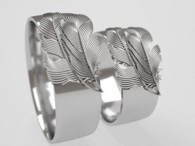 Woodstock Feather Ring | Loni Design Group | Rings  | Men's jewelery|Mens jewelery| Men's pendants| men's necklace|mens Pendants| skull jewelry|Ladies Jewellery| Ladies pendants|ladies skull ring| skull wedding ring| Snake jewelry| gold| silver| Platnium|