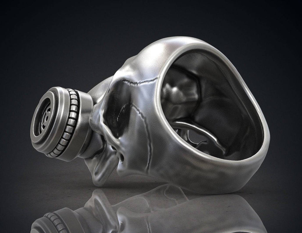 Apocalyptic Gas Mask | Loni Design Group | Rings  | Men's jewelery|Mens jewelery| Men's pendants| men's necklace|mens Pendants| skull jewelry|Ladies Jewellery| Ladies pendants|ladies skull ring| skull wedding ring| Snake jewelry| gold| silver| Platnium|