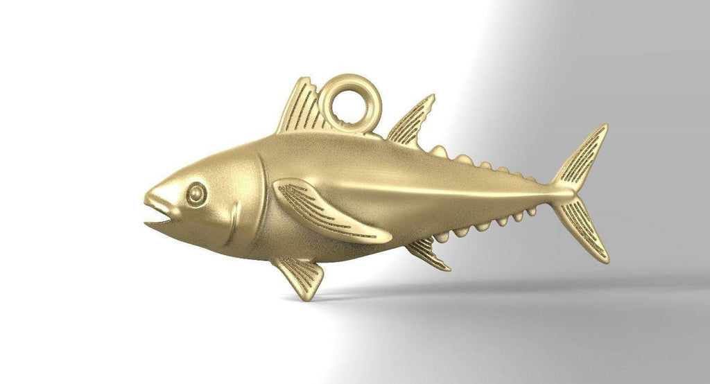 Thunnini Tuna Pendant *10k/14k/18k White, Yellow, Rose, Green Gold, Gold Plated & Silver* Fish Animal Water Ship Boat Sea Charm Necklace | Loni Design Group |   | Men's jewelery|Mens jewelery| Men's pendants| men's necklace|mens Pendants| skull jewelry|Ladies Jewellery| Ladies pendants|ladies skull ring| skull wedding ring| Snake jewelry| gold| silver| Platnium|