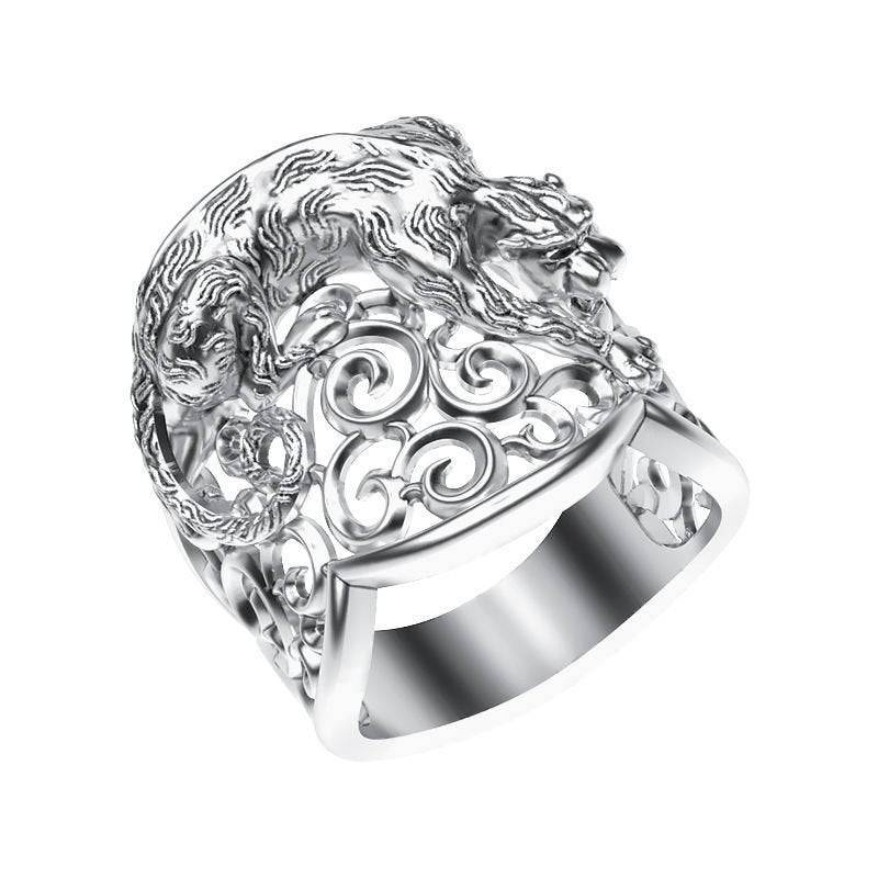 White Panther Ring | Loni Design Group | Rings  | Men's jewelery|Mens jewelery| Men's pendants| men's necklace|mens Pendants| skull jewelry|Ladies Jewellery| Ladies pendants|ladies skull ring| skull wedding ring| Snake jewelry| gold| silver| Platnium|