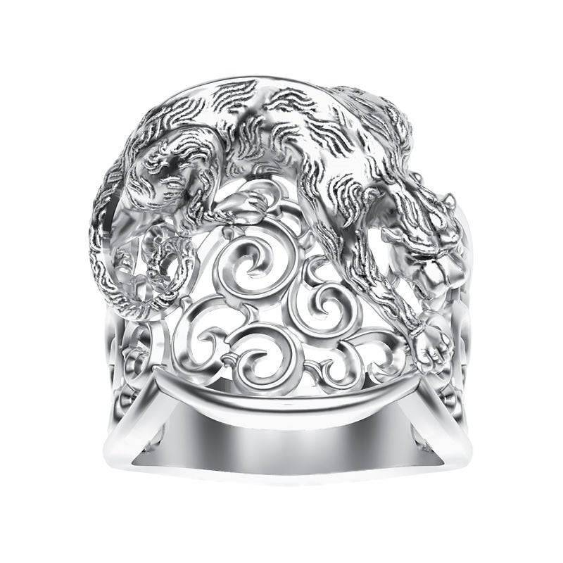 White Panther Ring | Loni Design Group | Rings  | Men's jewelery|Mens jewelery| Men's pendants| men's necklace|mens Pendants| skull jewelry|Ladies Jewellery| Ladies pendants|ladies skull ring| skull wedding ring| Snake jewelry| gold| silver| Platnium|