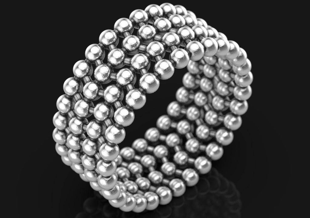 Endless Bead Ring | Loni Design Group | Rings  | Men's jewelery|Mens jewelery| Men's pendants| men's necklace|mens Pendants| skull jewelry|Ladies Jewellery| Ladies pendants|ladies skull ring| skull wedding ring| Snake jewelry| gold| silver| Platnium|