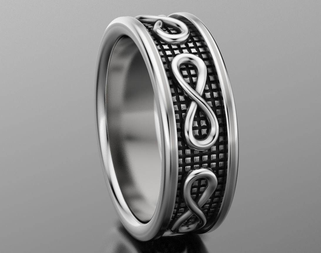 14K Rose Gold Mens Round Diamond Eternity Wedding Band 8mm Infinity Ring  1.74 CT | eBay