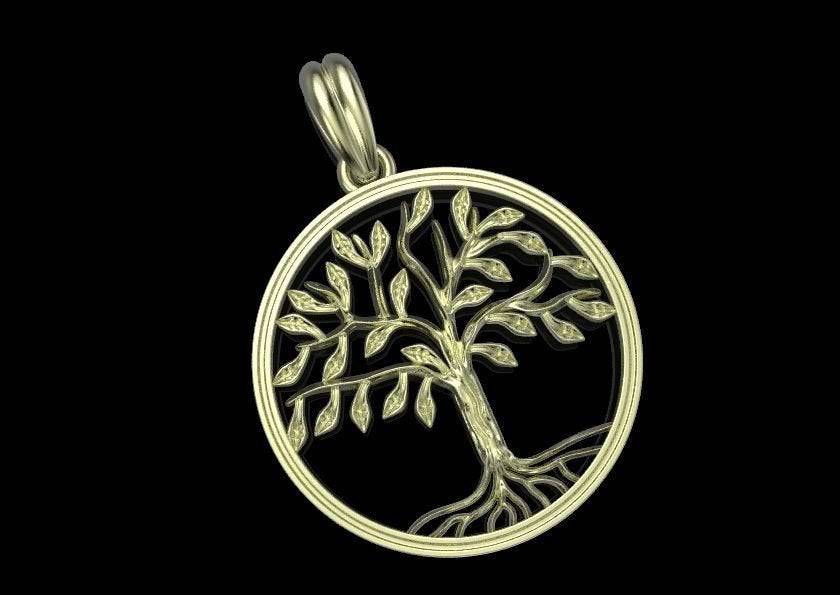 Tree of Life Pendant *10k/14k/18k White, Yellow, Rose, Green Gold, Gold Plated & Silver* Nature Branch Leaf Leaves Charm Necklace Gift Love | Loni Design Group |   | Men's jewelery|Mens jewelery| Men's pendants| men's necklace|mens Pendants| skull jewelry|Ladies Jewellery| Ladies pendants|ladies skull ring| skull wedding ring| Snake jewelry| gold| silver| Platnium|