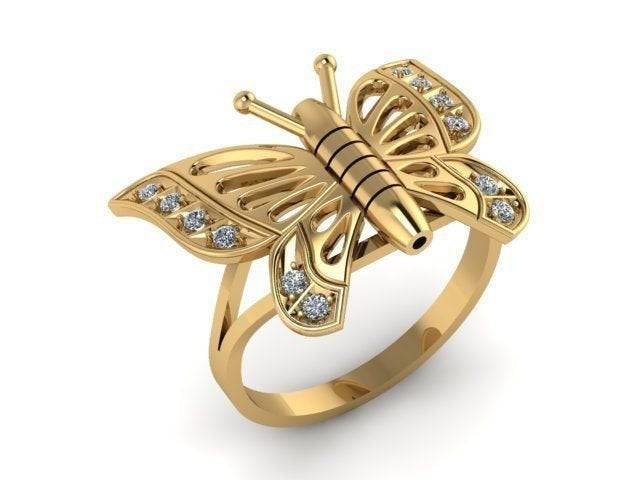 Flutter Butterfly Ring | Loni Design Group | Rings  | Men's jewelery|Mens jewelery| Men's pendants| men's necklace|mens Pendants| skull jewelry|Ladies Jewellery| Ladies pendants|ladies skull ring| skull wedding ring| Snake jewelry| gold| silver| Platnium|