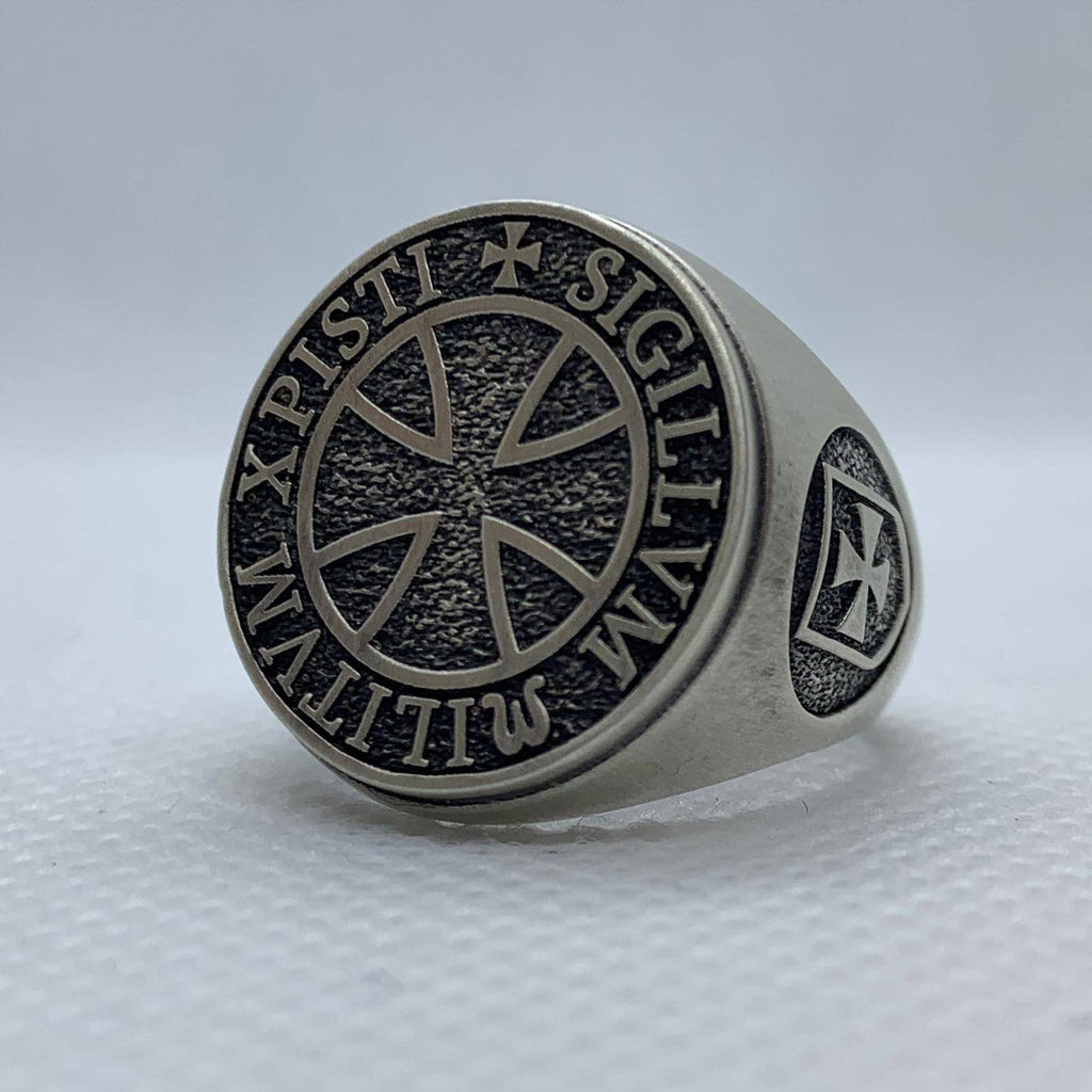 Seal Of The Knights Templar Ring | Loni Design Group | Rings  | Men's jewelery|Mens jewelery| Men's pendants| men's necklace|mens Pendants| skull jewelry|Ladies Jewellery| Ladies pendants|ladies skull ring| skull wedding ring| Snake jewelry| gold| silver| Platnium|