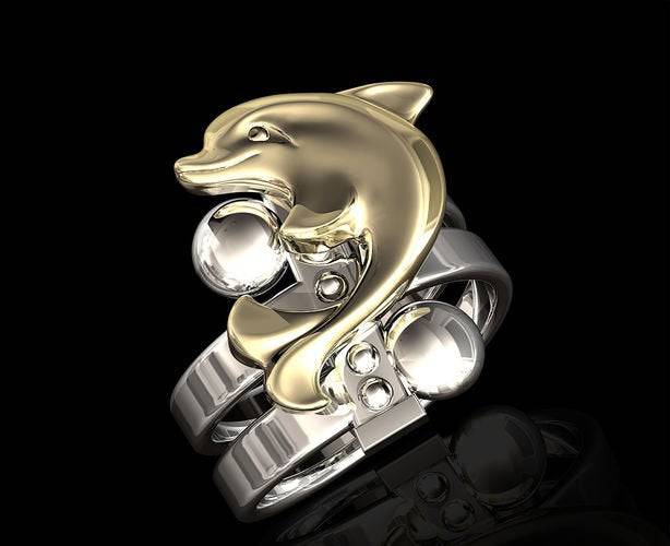 Dolly Dolphin Ring | Loni Design Group | Rings  | Men's jewelery|Mens jewelery| Men's pendants| men's necklace|mens Pendants| skull jewelry|Ladies Jewellery| Ladies pendants|ladies skull ring| skull wedding ring| Snake jewelry| gold| silver| Platnium|