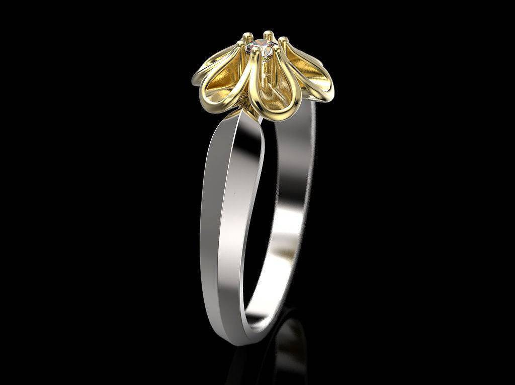 Posey Flower Ring | Loni Design Group | Rings  | Men's jewelery|Mens jewelery| Men's pendants| men's necklace|mens Pendants| skull jewelry|Ladies Jewellery| Ladies pendants|ladies skull ring| skull wedding ring| Snake jewelry| gold| silver| Platnium|